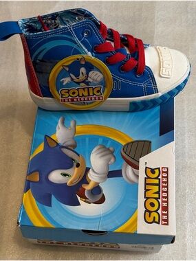 Sonic NIKELODEON  BOYS  Kids High-Top Sneakers - Blue and Red NWOT